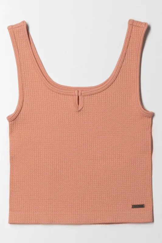 Seamless Textured Knotch Vest Natural sold by Ackermas