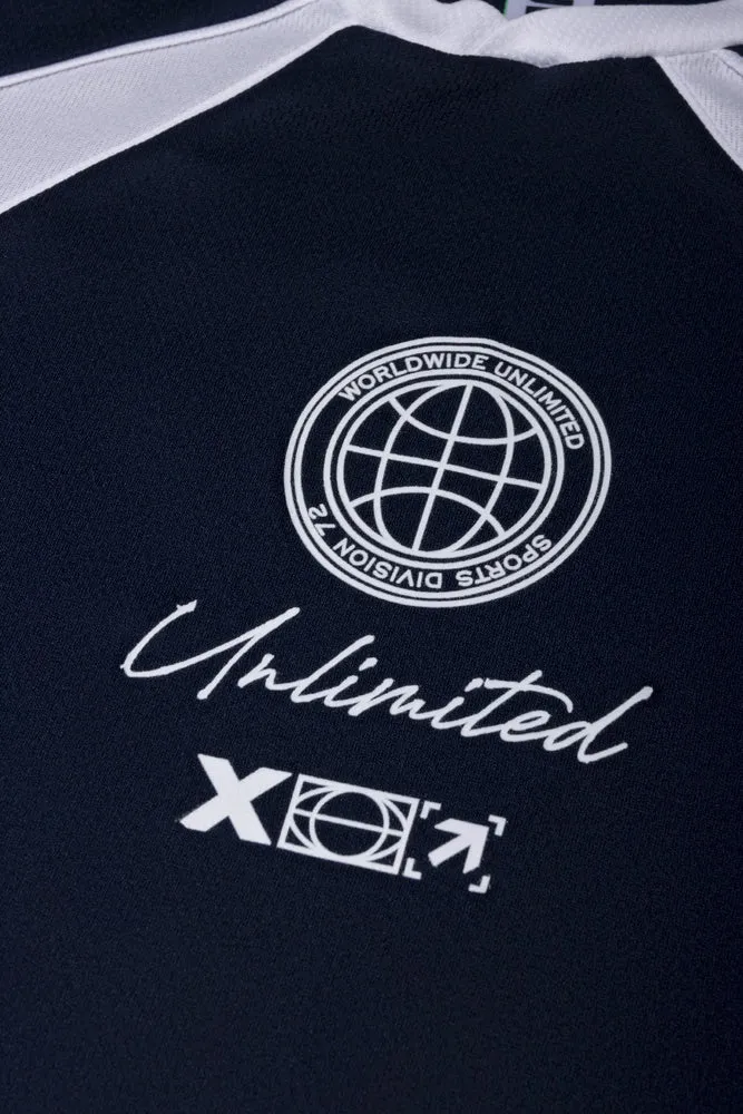 Sporty Short Sleeve T-Shirt Navy And White sold by Ackermas product image thumbnail 2