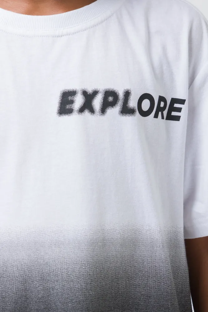 Ombre Short Sleeve T-Shirt Black sold by Ackermas product image thumbnail 4