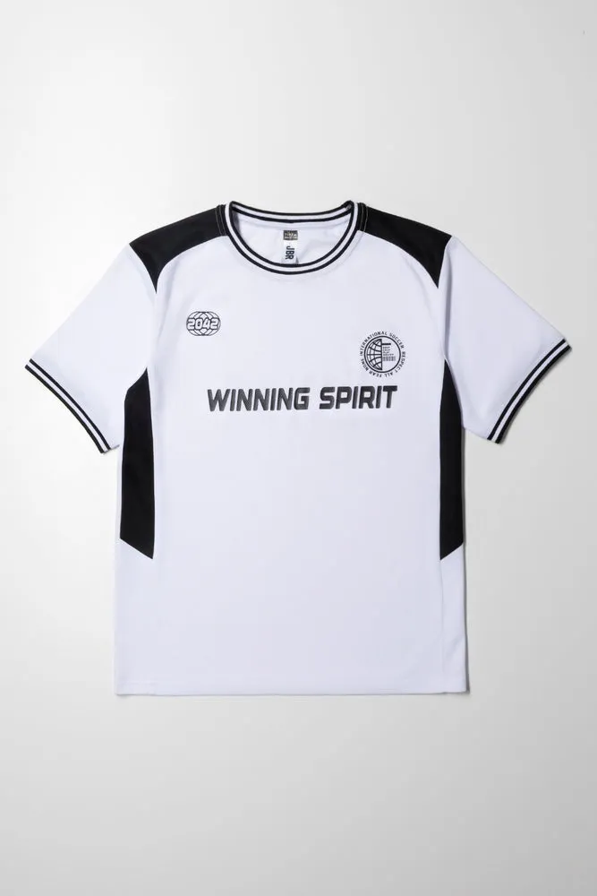 Soccer Short Sleeve T-Shirt White sold by Ackermas