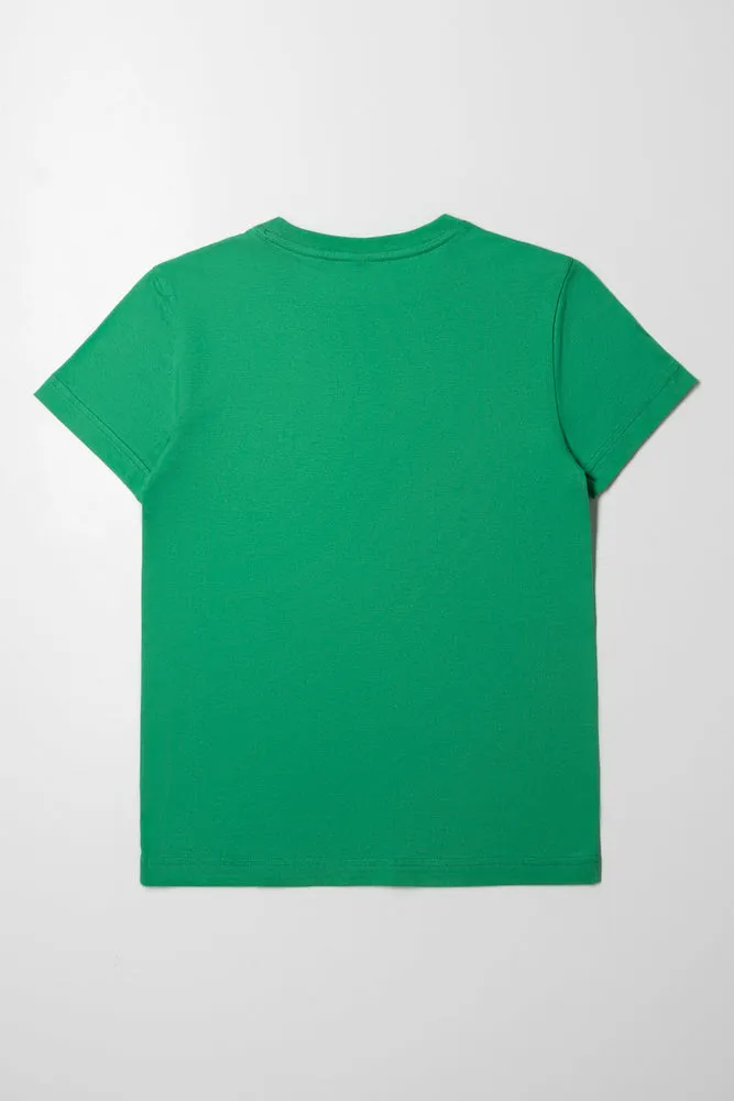 Crew Neck Short Sleeve T-Shirt Green sold by Ackermas product image thumbnail 3
