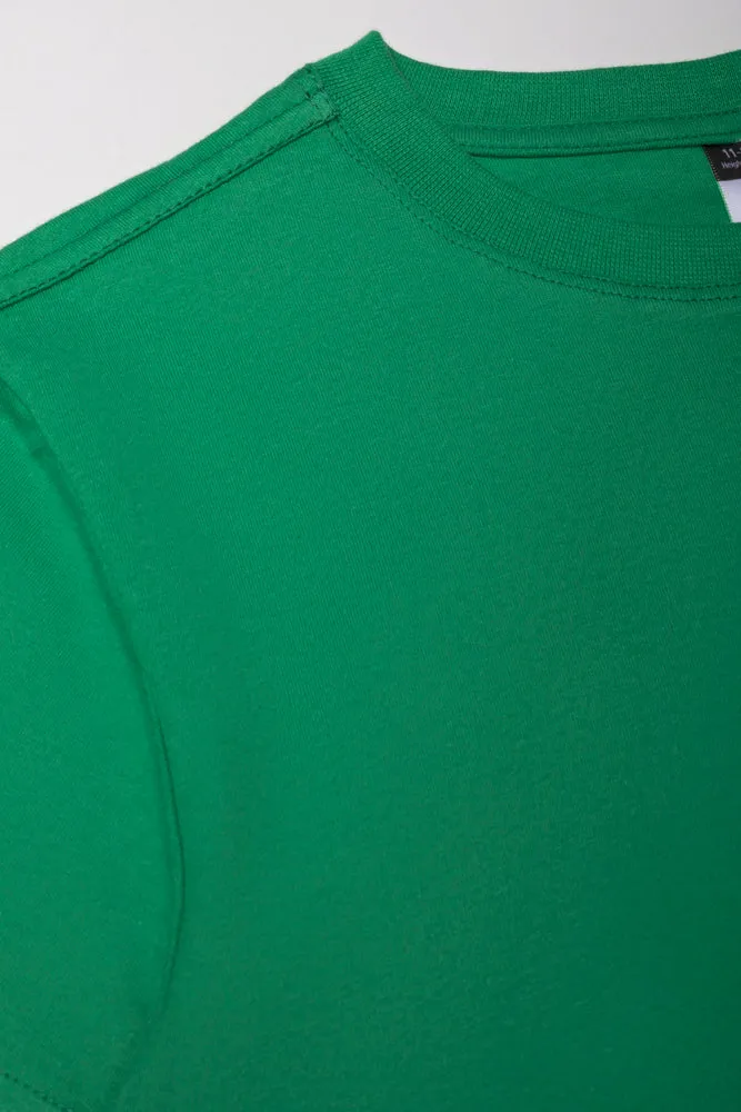 Crew Neck Short Sleeve T-Shirt Green sold by Ackermas product image thumbnail 2