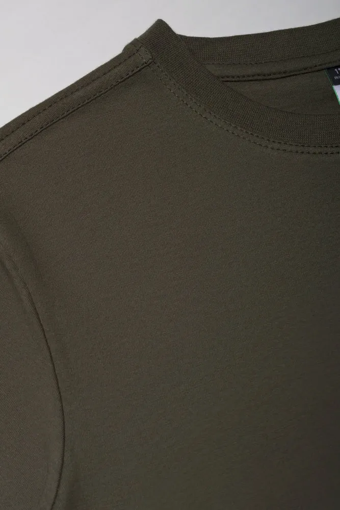 Short Sleeve Crew Neck T-Shirt Dark Green sold by Ackermas product image thumbnail 2