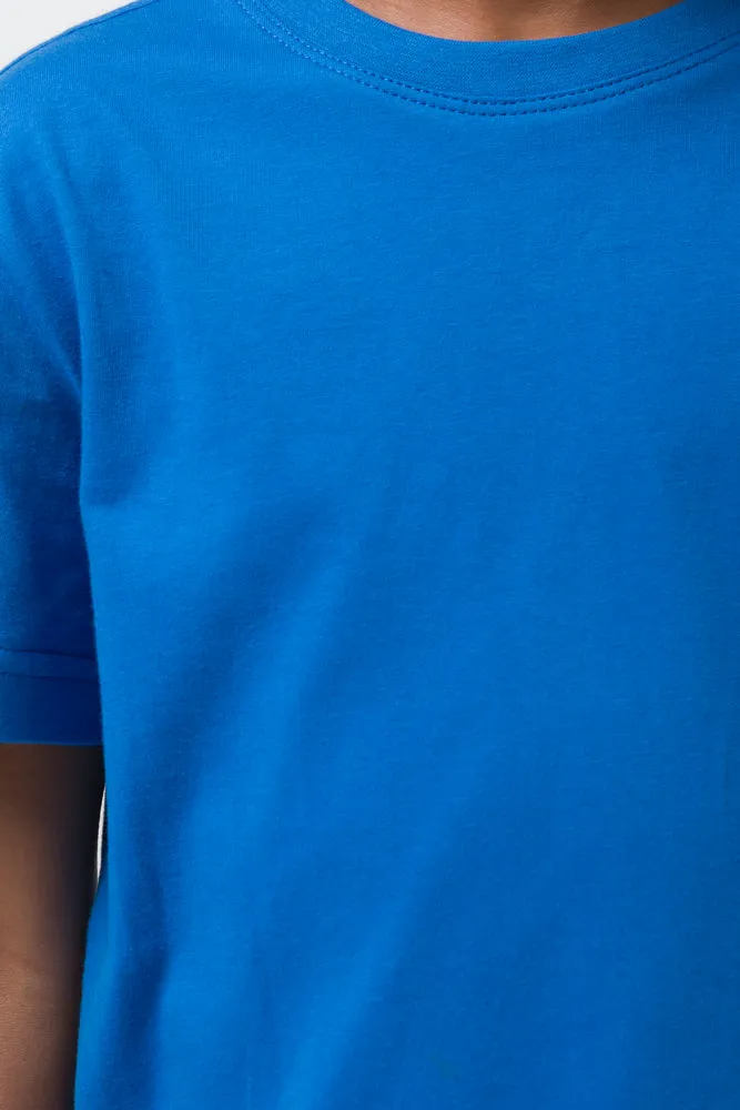 Crew Neck Short Sleeve T-Shirt Blue sold by Ackermas product image thumbnail 4
