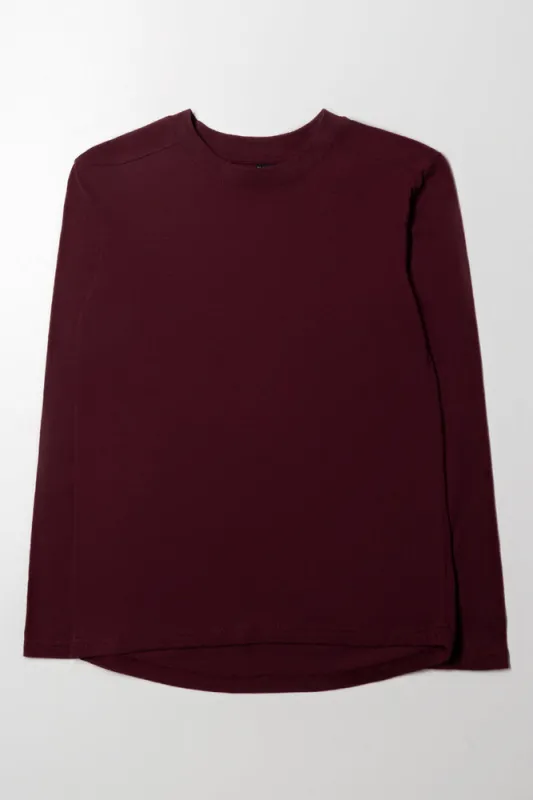 Long Sleeve T-Shirt Burgundy sold by Ackermas