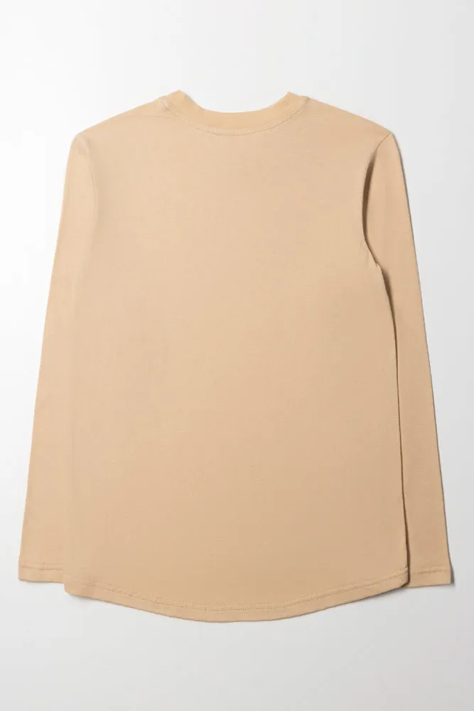 Long Sleeve T-Shirt Natural sold by Ackermas product image thumbnail 3