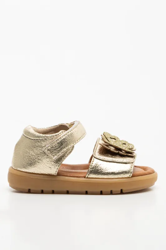 Butterfly Close Back Sandal Gold sold by Ackermas