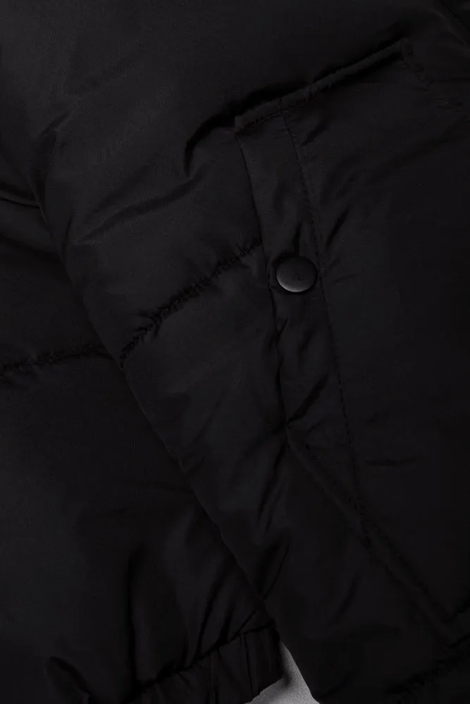 Hooded Long Puffer Jacket Black sold by Ackermas product image thumbnail 2