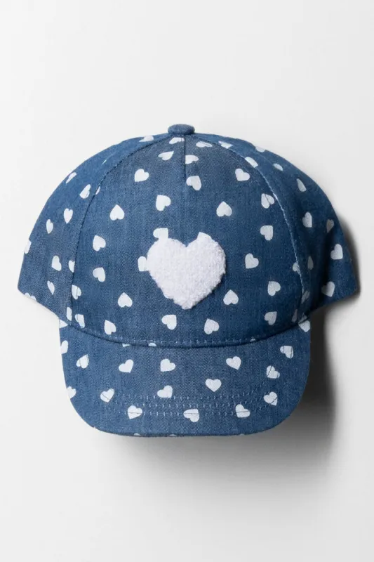 Heart Denim Cap Blue sold by Ackermas