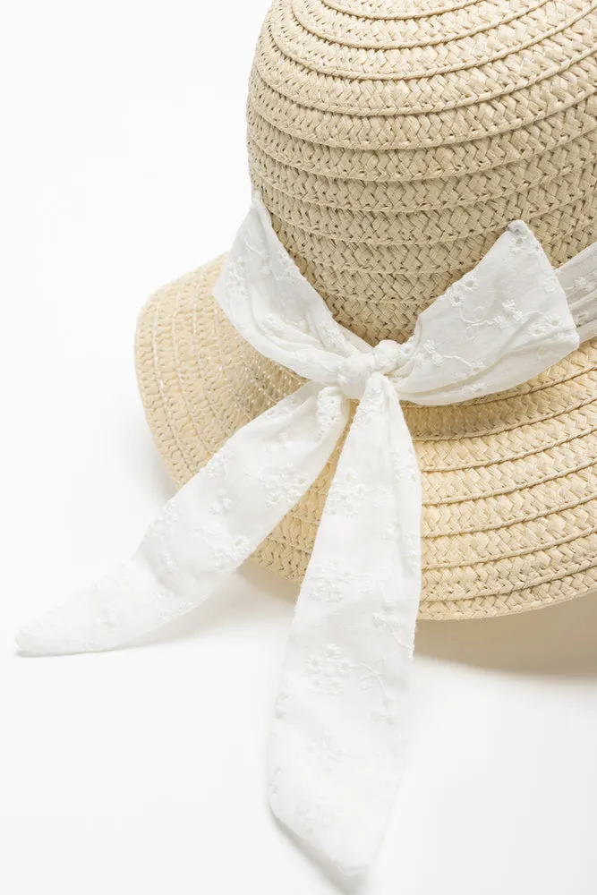 Sunhat Anglaise Ribbon Natural sold by Ackermas product image thumbnail 3