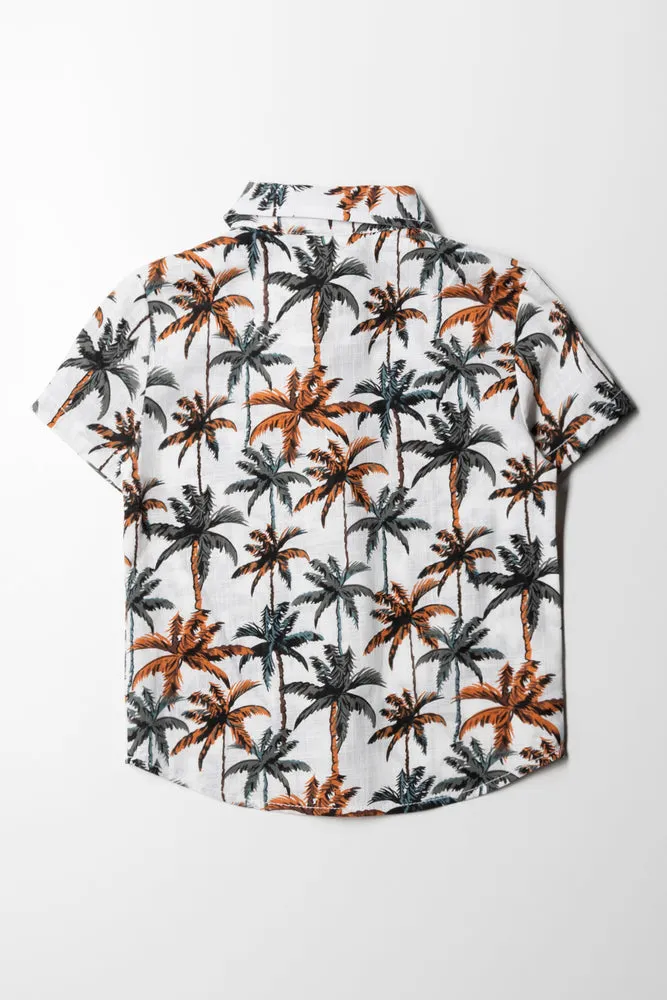 Short Sleeve Linen Shirt Cream sold by Ackermas product image thumbnail 4