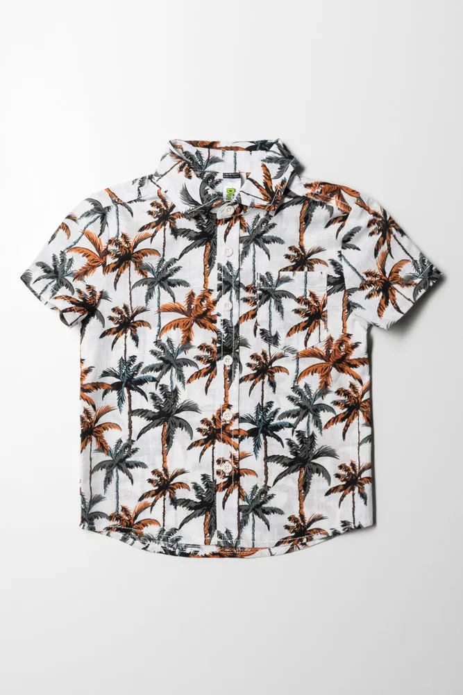 Short Sleeve Linen Shirt Cream sold by Ackermas