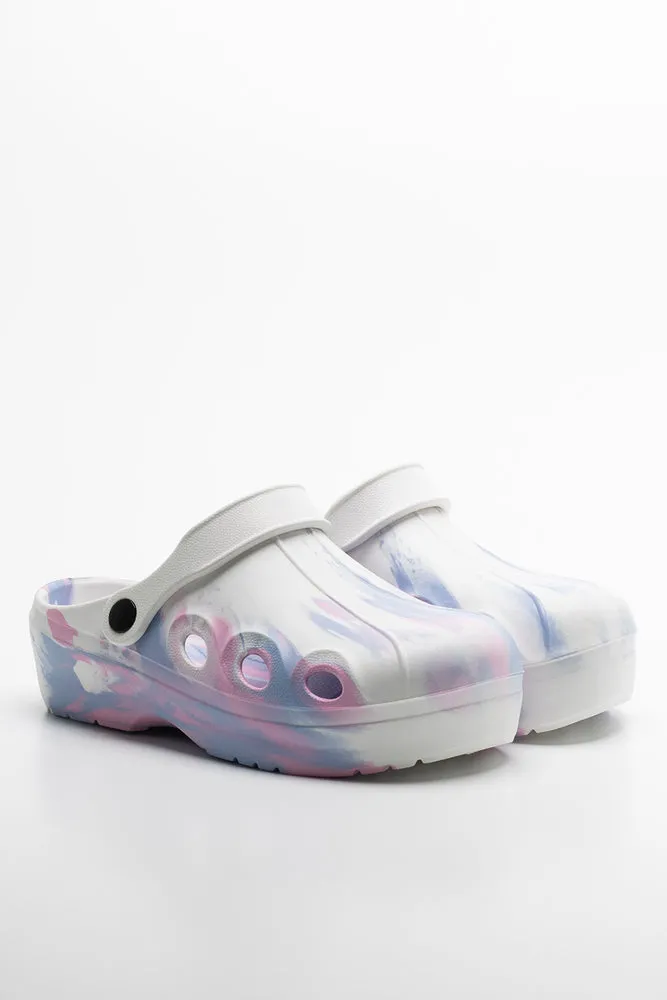 Tie Dye Clog White sold by Ackermas
