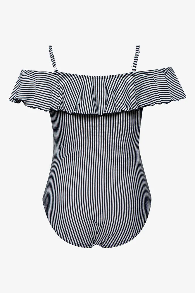 One Piece Frill With Stripe Black sold by Ackermas product image thumbnail 2