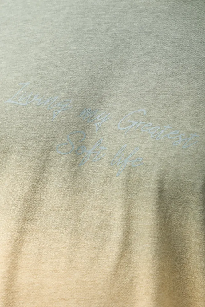 Ombre T-Shirt Green sold by Ackermas product image thumbnail 4