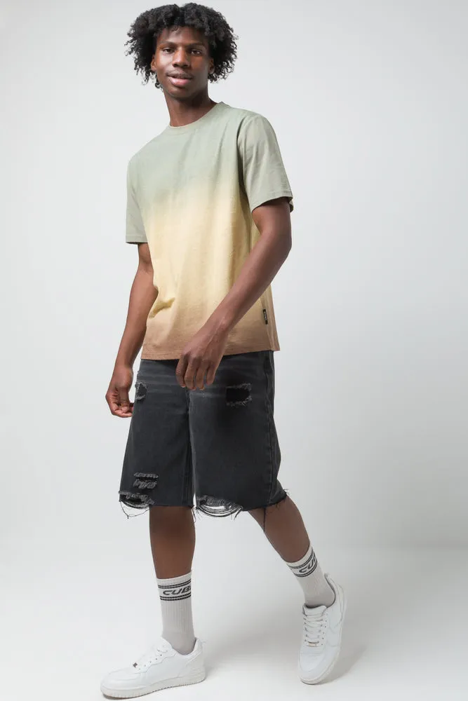 Ombre T-Shirt Green sold by Ackermas product image thumbnail 2