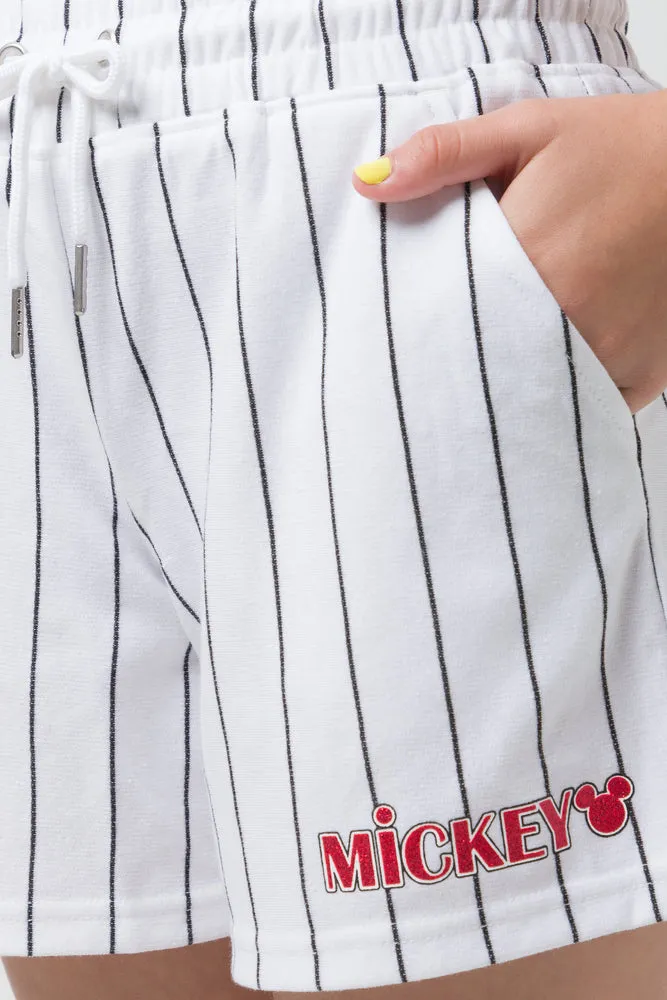 Mickey Mouse Jogger Stripped Shorts White sold by Ackermas product image thumbnail 5
