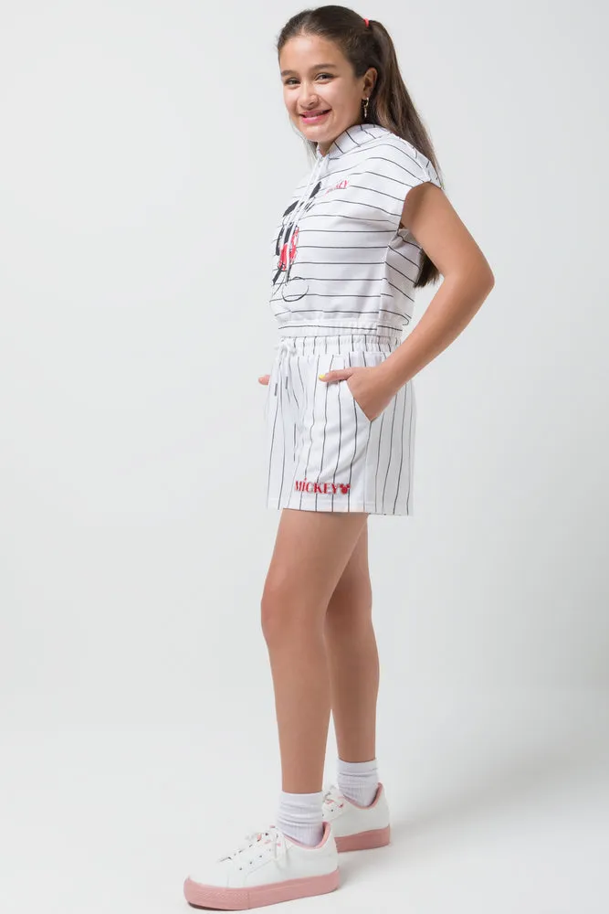 Mickey Mouse Jogger Stripped Shorts White sold by Ackermas product image thumbnail 3