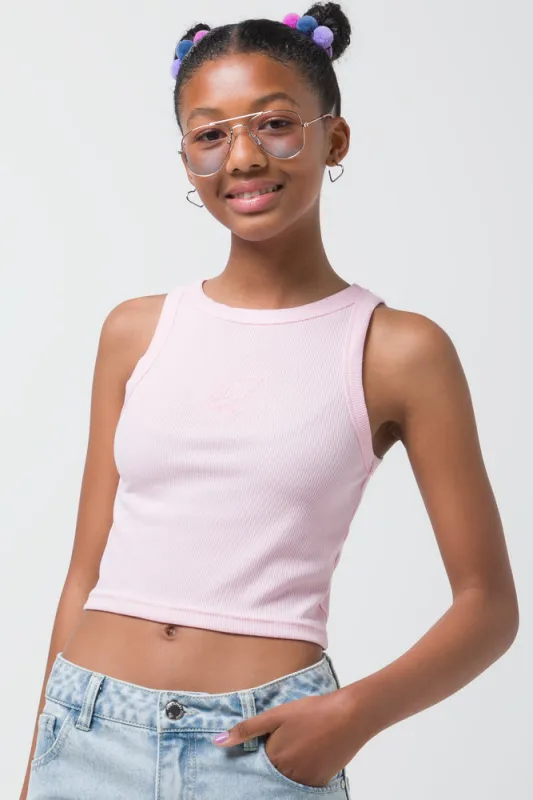 Rib Vest Shell Pink sold by Ackermas