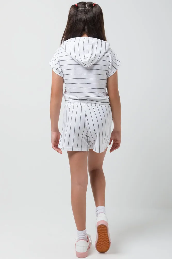 Mickey Mouse Sleeveless Striped Hoody White sold by Ackermas product image thumbnail 3