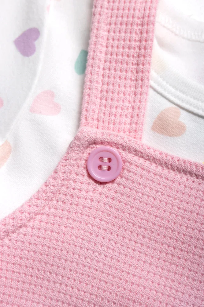 Waffle Dungaree Girl Pink sold by Ackermas product image thumbnail 2