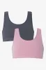 2 Pack Seam-free Racerback Bras Pink And Dark Grey sold by Ackermas