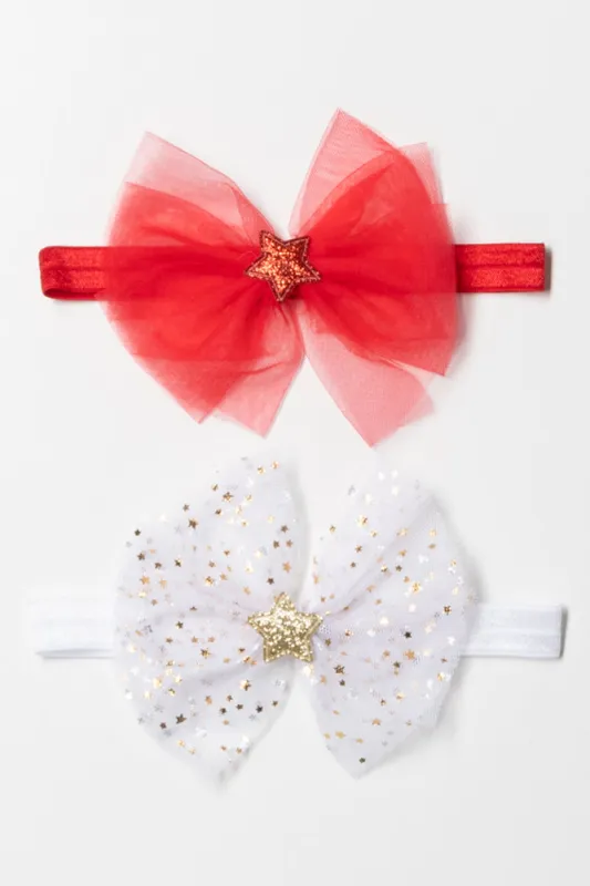 2 Pack Headbands Red And White sold by Ackermas