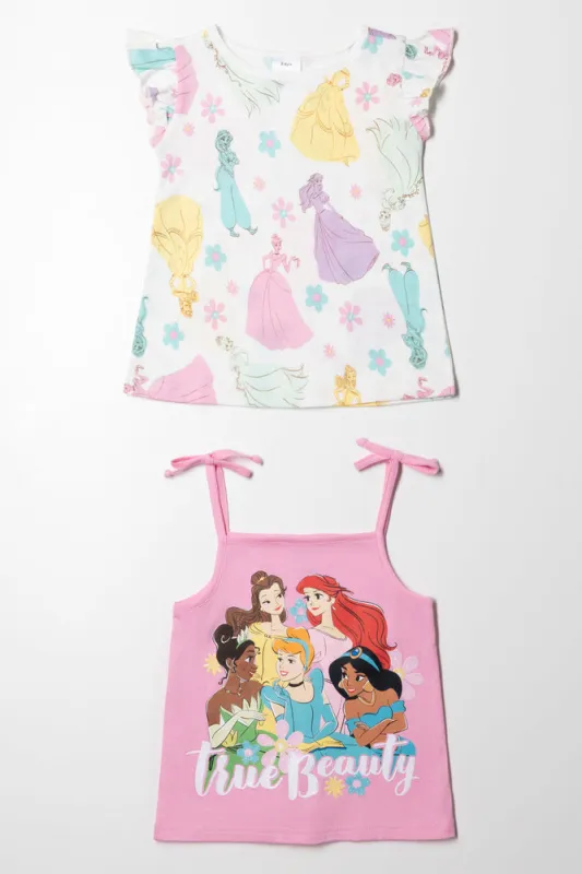 Disney Princess 2 Pack   Tshirt Pink sold by Ackermas