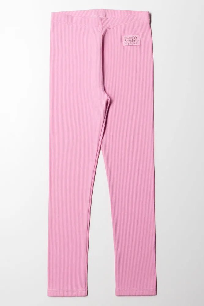 Rib Long Legging Mid Pink sold by Ackermas
