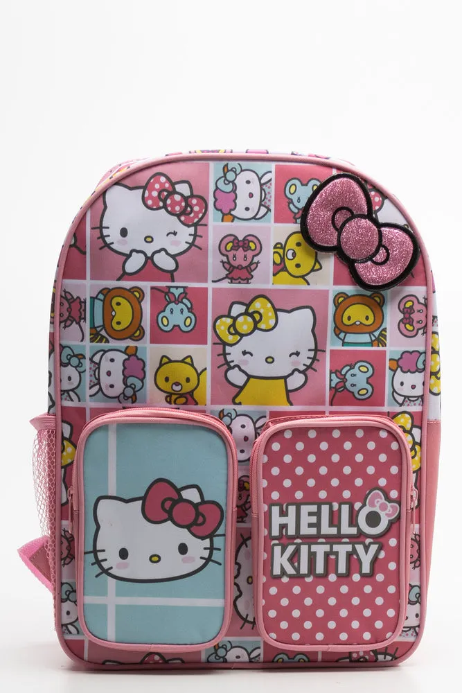 Hello Kitty Double Pocket Backpack Multi sold by Ackermas
