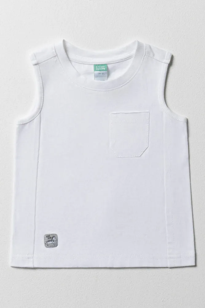 Sleeveless T-Shirt White sold by Ackermas