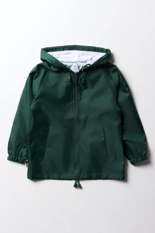 Unisex School Rain Jacket Green sold by Ackermas