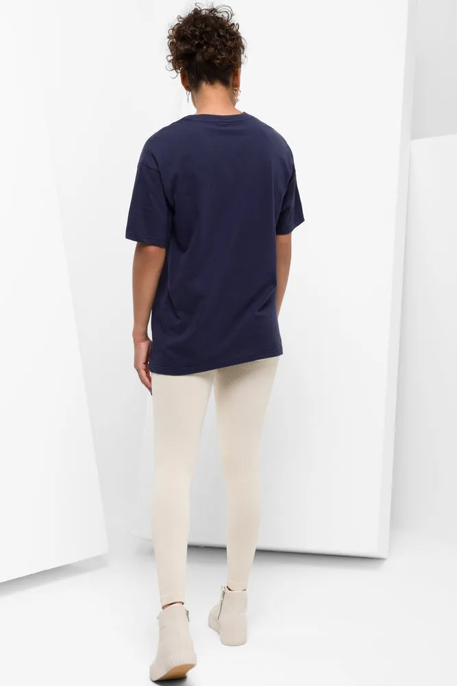 Snoopy Love Oversized Short Sleeve T-Shirt Navy sold by Ackermas product image thumbnail 3