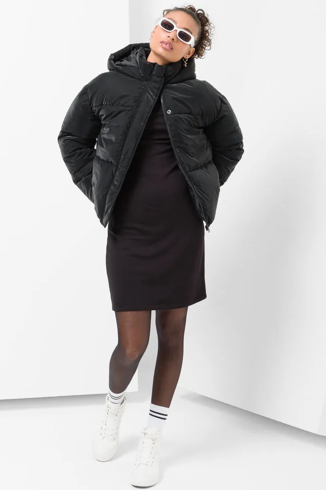 Hooded Puffer Jacket Black sold by Ackermas