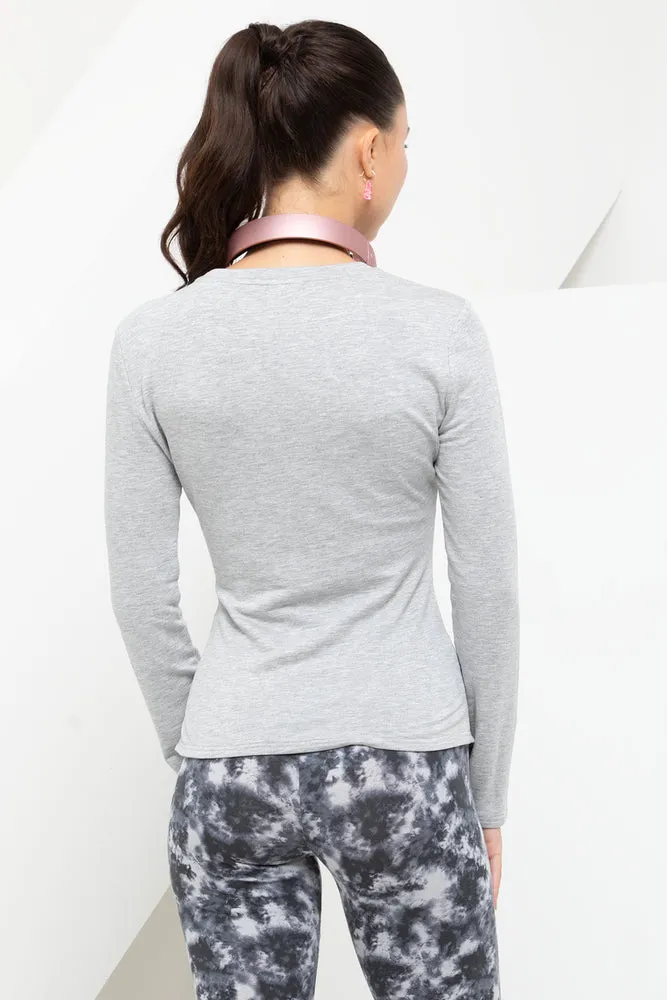 Long Sleeve T-Shirt Grey sold by Ackermas product image thumbnail 3