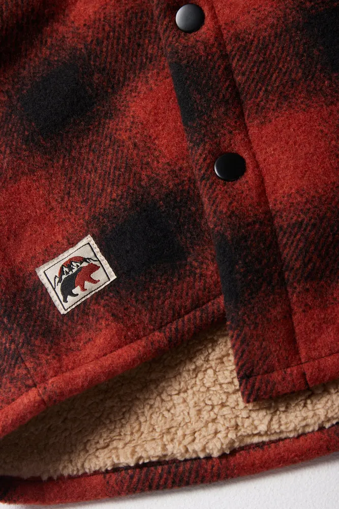 Check Hooded Shacket Black sold by Ackermas product image thumbnail 3