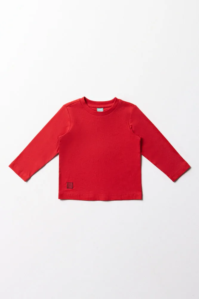 Long Sleeve T-Shirt Red sold by Ackermas
