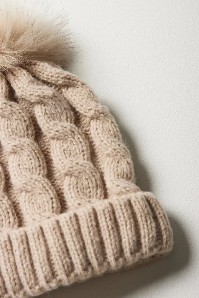 Beanie & Gloves Set Natural sold by Ackermas product image thumbnail 2