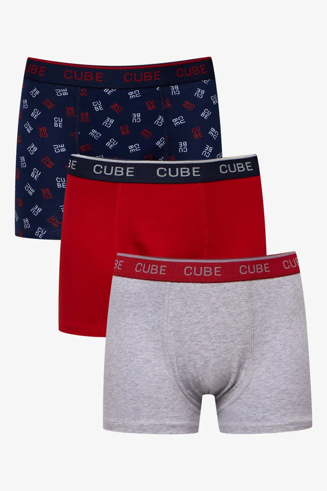 3 Pack Boxers Grey, Red & Navy sold by Ackermas