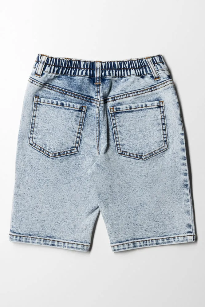 Denim Shorts Rip And Repaired Faded sold by Ackermas product image thumbnail 4
