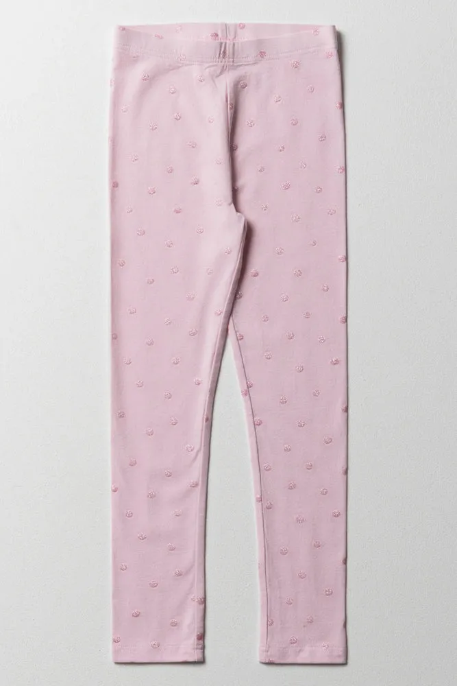 Glitter Leggings Pink sold by Ackermas