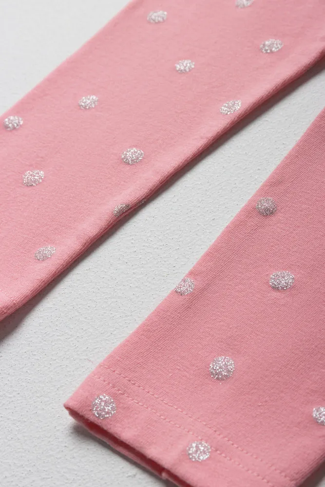 Glitter Leggings Bright Pink sold by Ackermas product image thumbnail 2