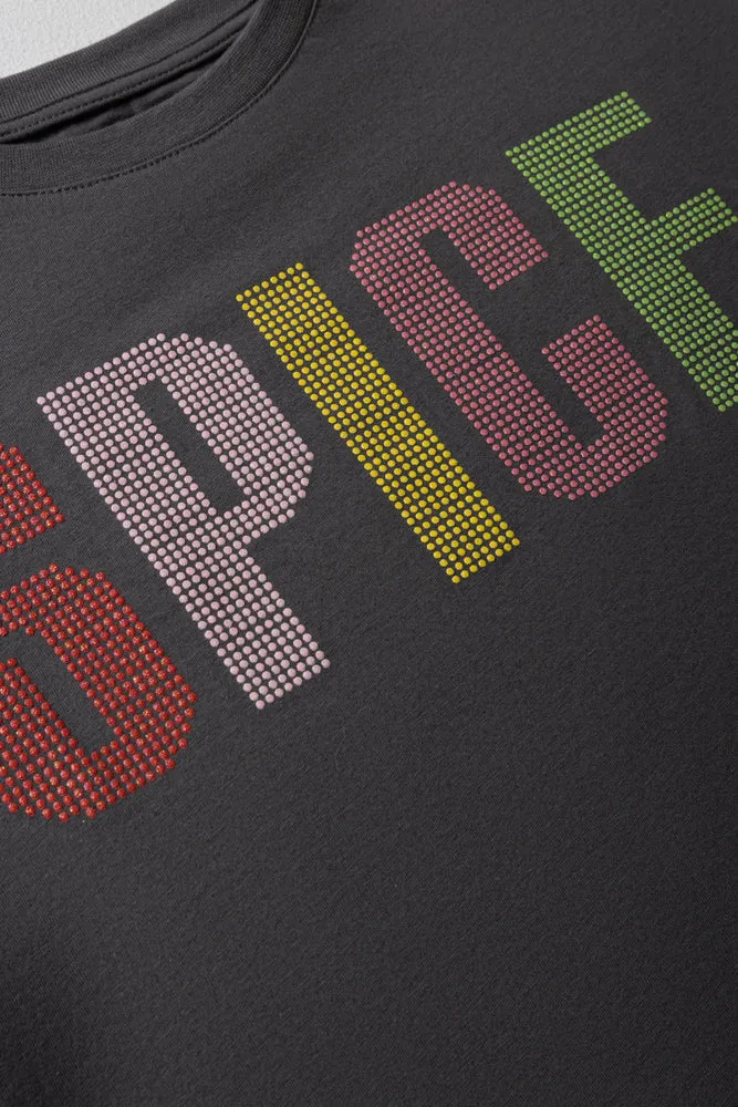 Spice Girls Boxy Short Sleeve T-Shirt Dark Grey sold by Ackermas product image thumbnail 2