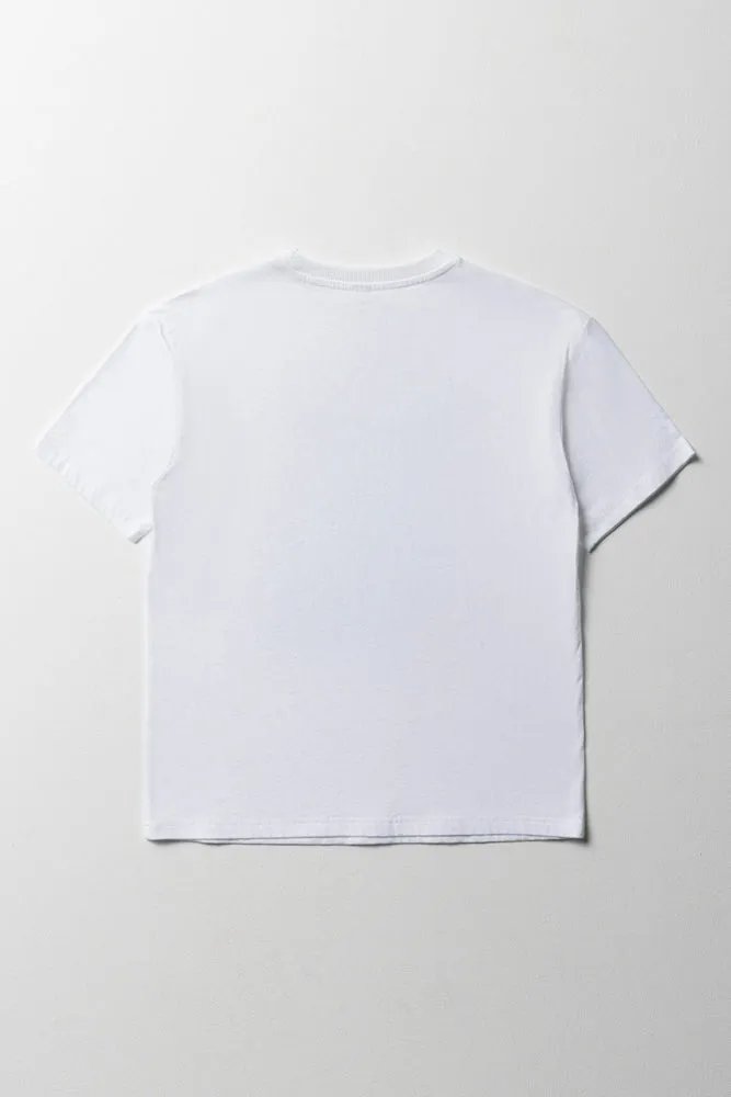Oversized Short Sleeve T-Shirt White sold by Ackermas product image thumbnail 3