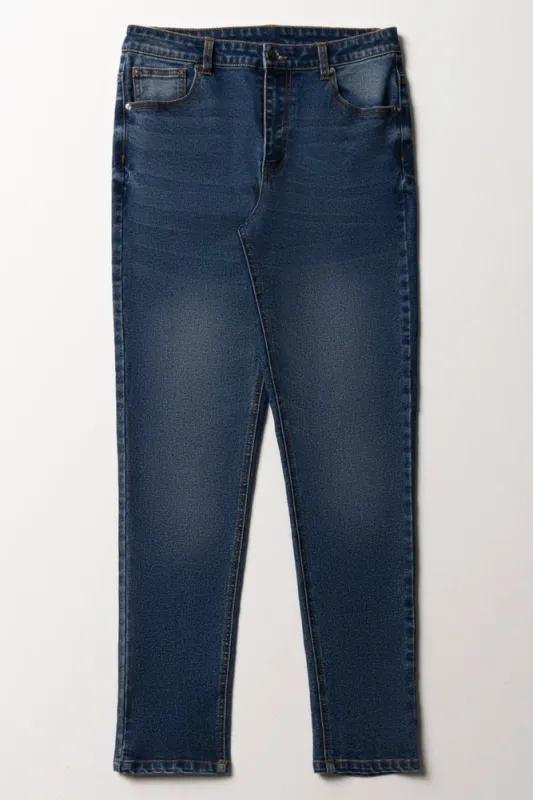 Skinny Denim Jeans Dark Blue sold by Ackermas