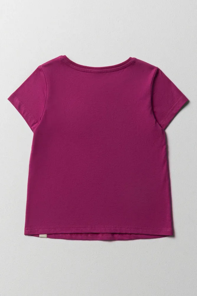 Short Sleeve T-Shirt Dark Pink sold by Ackermas product image thumbnail 4