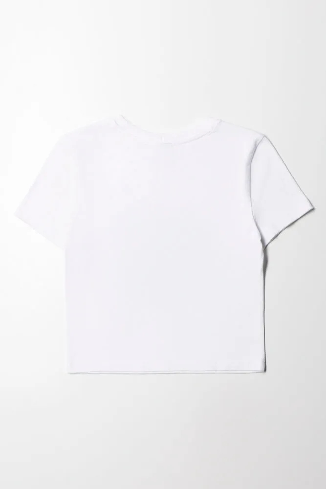 Baby Tee With Big Rose White sold by Ackermas product image thumbnail 3