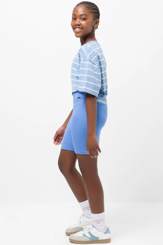 Seamless Cycle Shorts Blue sold by Ackermas