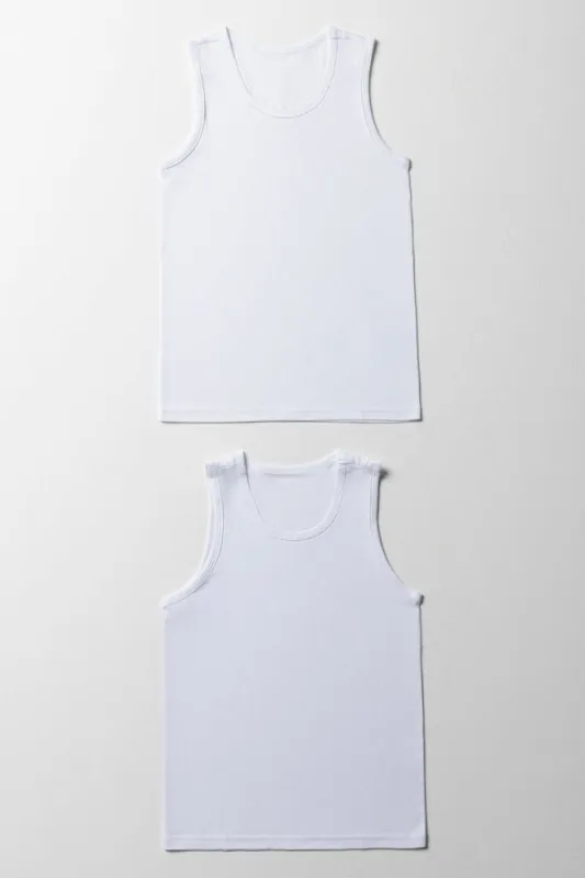 2 Pack Sleeveless Vests White sold by Ackermas