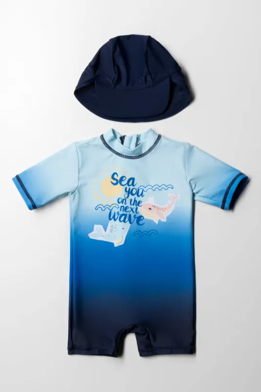 2 Piece Swimsuit Blue sold by Ackermas